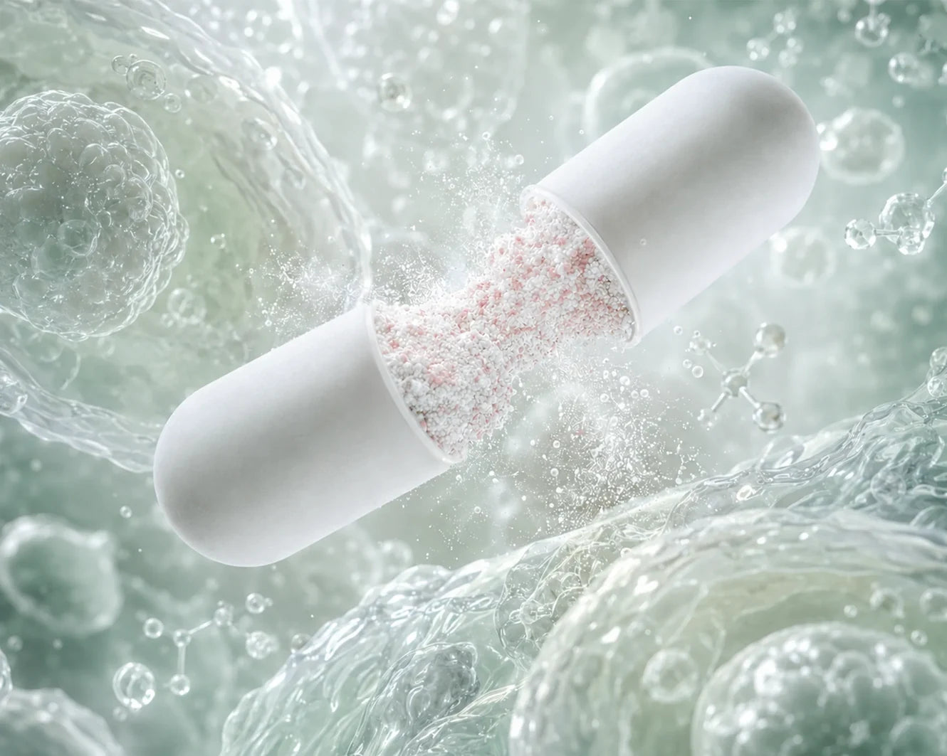 Acid-resistant capsule delivery system visualization
